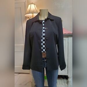 Women's Black Button-Up Jacket